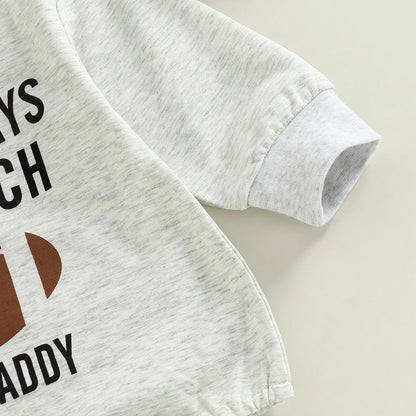 Rugby Letters Print Long Sleeve Bodysuit