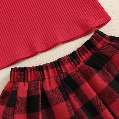 Kids Girls Skirt Set
