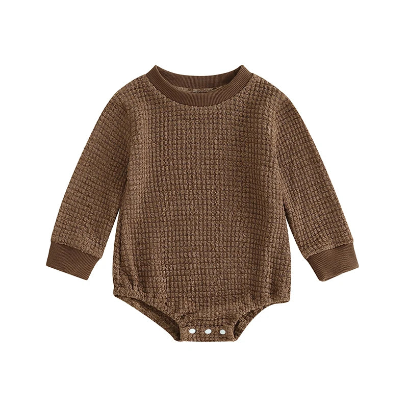 Solid Long Sleeve Crew Neck Bodysuit