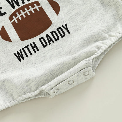 Rugby Letters Print Long Sleeve Bodysuit