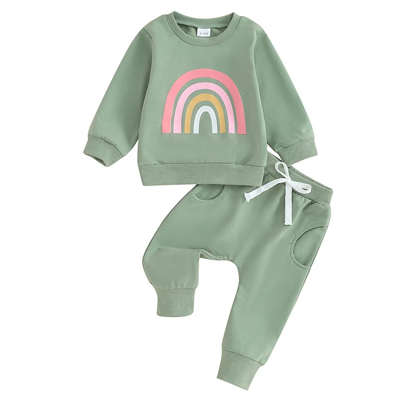 Baby Girls Toddler Rainbow Outfits