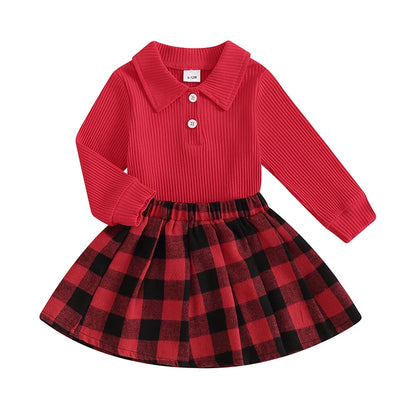 Kids Girls Skirt Set