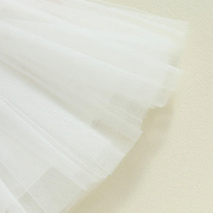 Long Sleeve Sweatshirt Elastic Waist Tulle Skirt