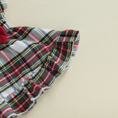 Plaid Suspender Skirt Headband Sets