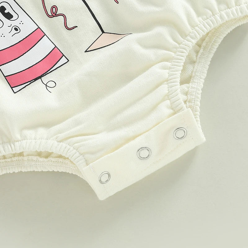 Letter Printed Long Sleeve Bodysuit