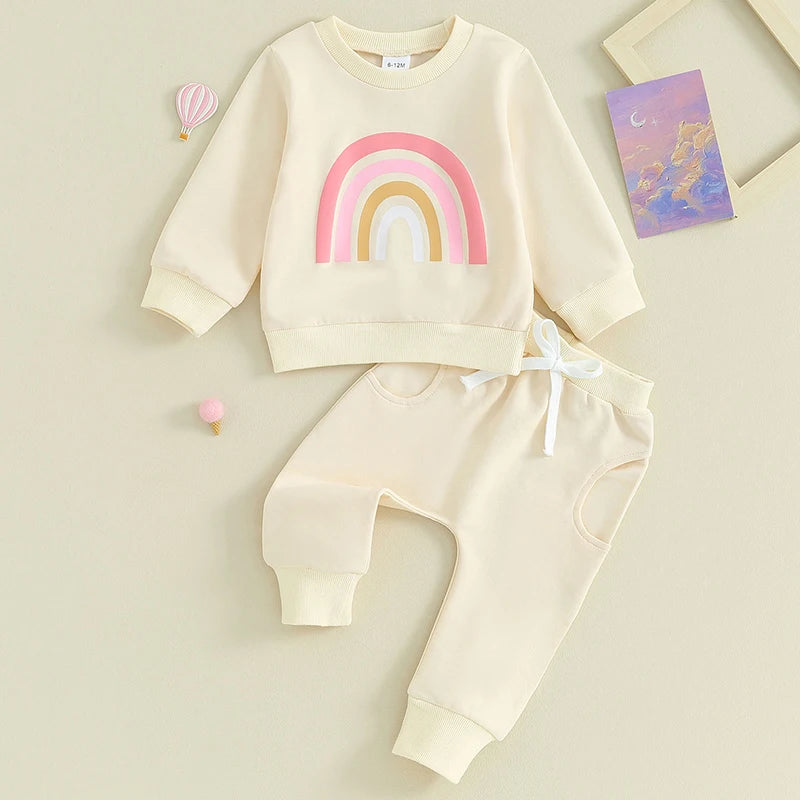 Baby Girls Toddler Rainbow Outfits