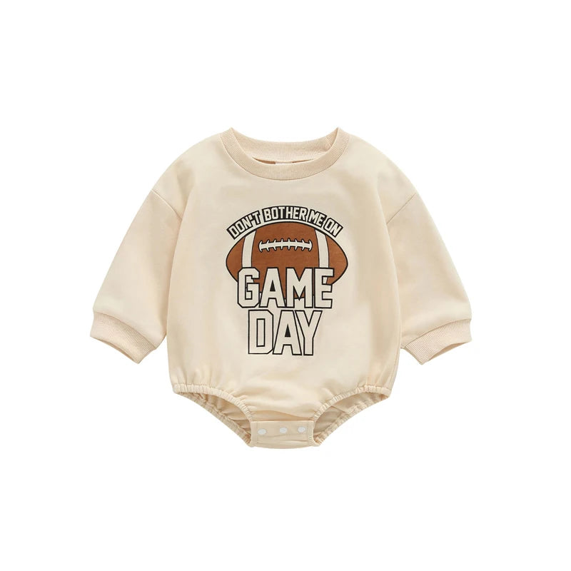 Rugby Letters Print Long Sleeve Bodysuit