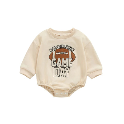 Rugby Letters Print Long Sleeve Bodysuit