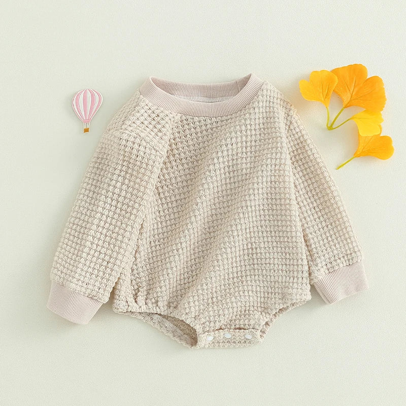 Solid Long Sleeve Crew Neck Bodysuit