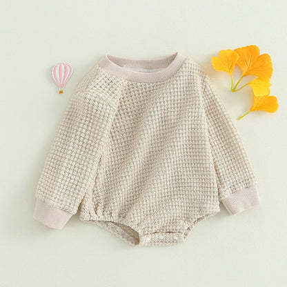 Solid Long Sleeve Crew Neck Bodysuit