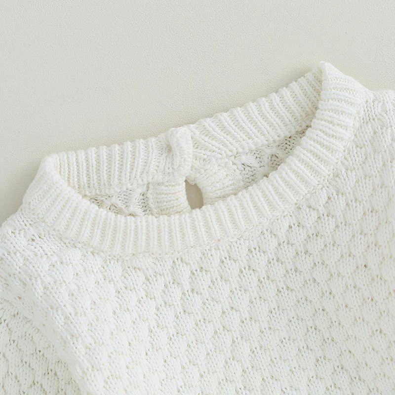 Solid Color Knitted Sweater Bodysuit