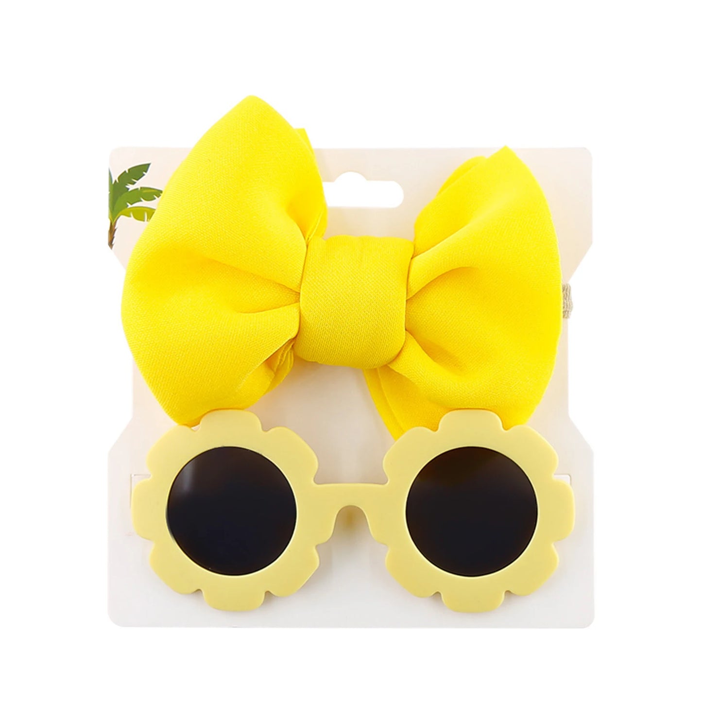 Flower Shape Sunglasses Bow Headband