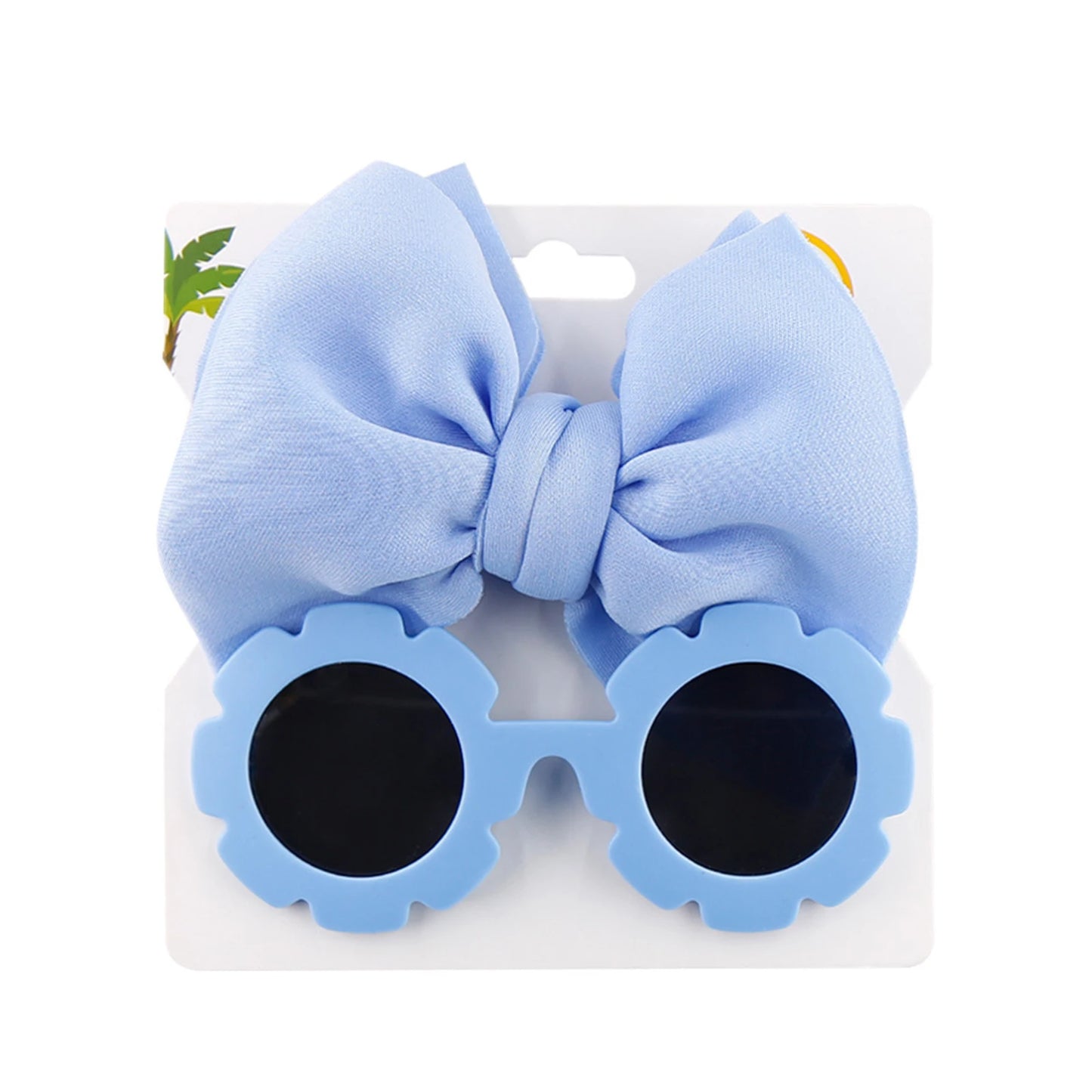 Flower Shape Sunglasses Bow Headband