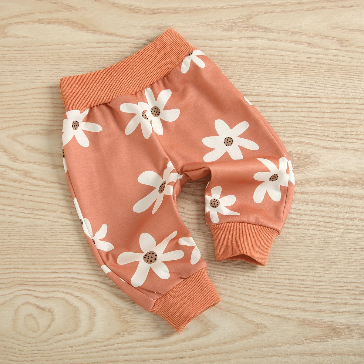 Flower Long Sleeve Tops Long Pants Set