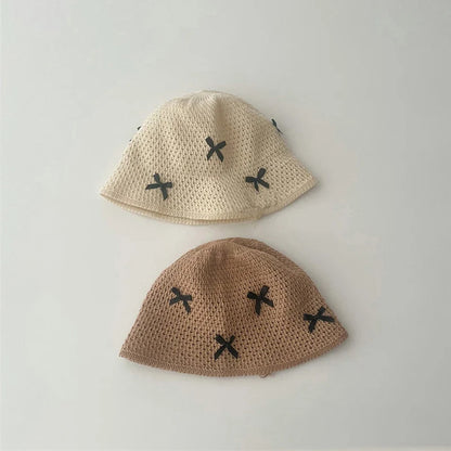 3D Bow Breathable Straw Bucket Hat