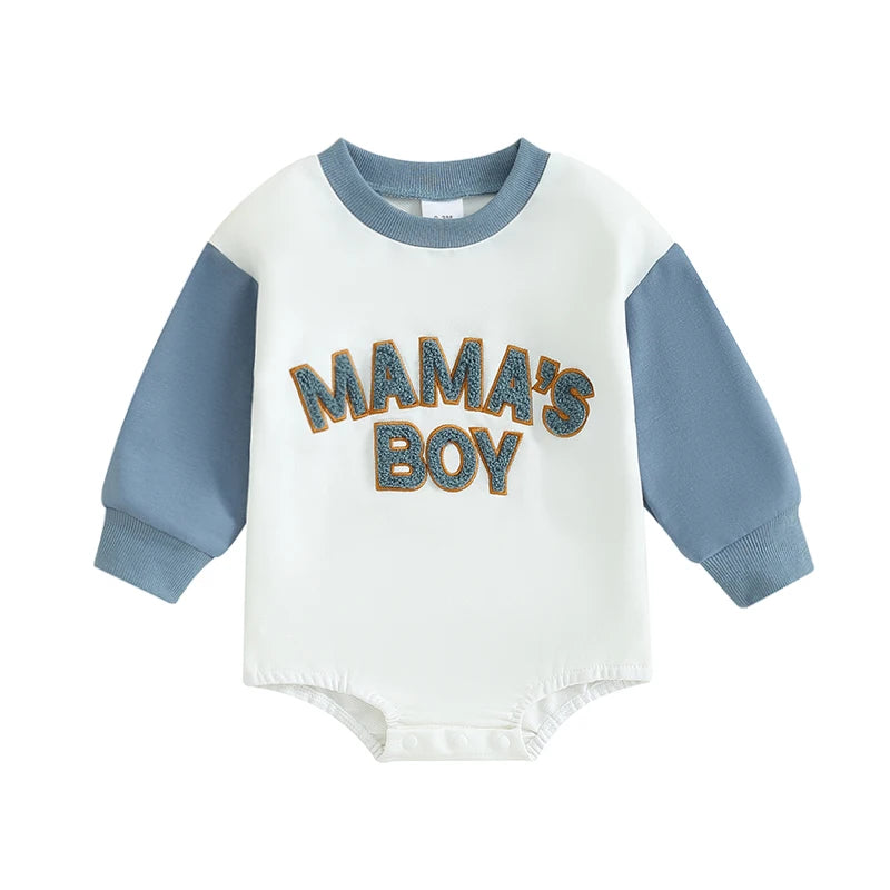 Letter Pattern Long Sleeve Bodysuit