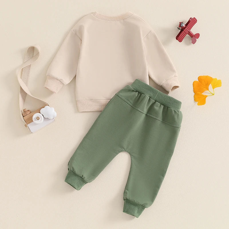 “A Little Dirt Never Hurt” Toddler Outfit – Cozy Top & Jogger Set