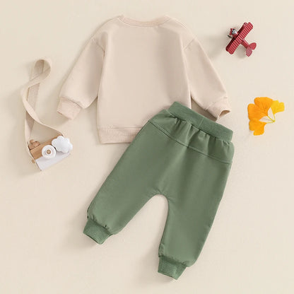 “A Little Dirt Never Hurt” Toddler Outfit – Cozy Top & Jogger Set