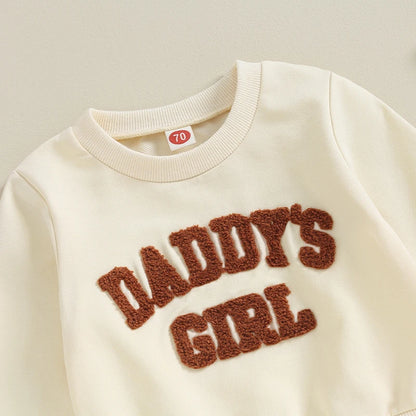 Letter Print Sweatshirt Long Pant Set