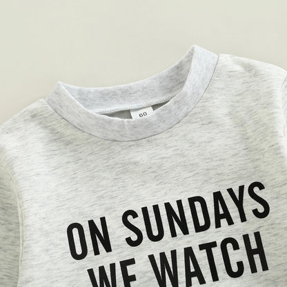 Rugby Letters Print Long Sleeve Bodysuit