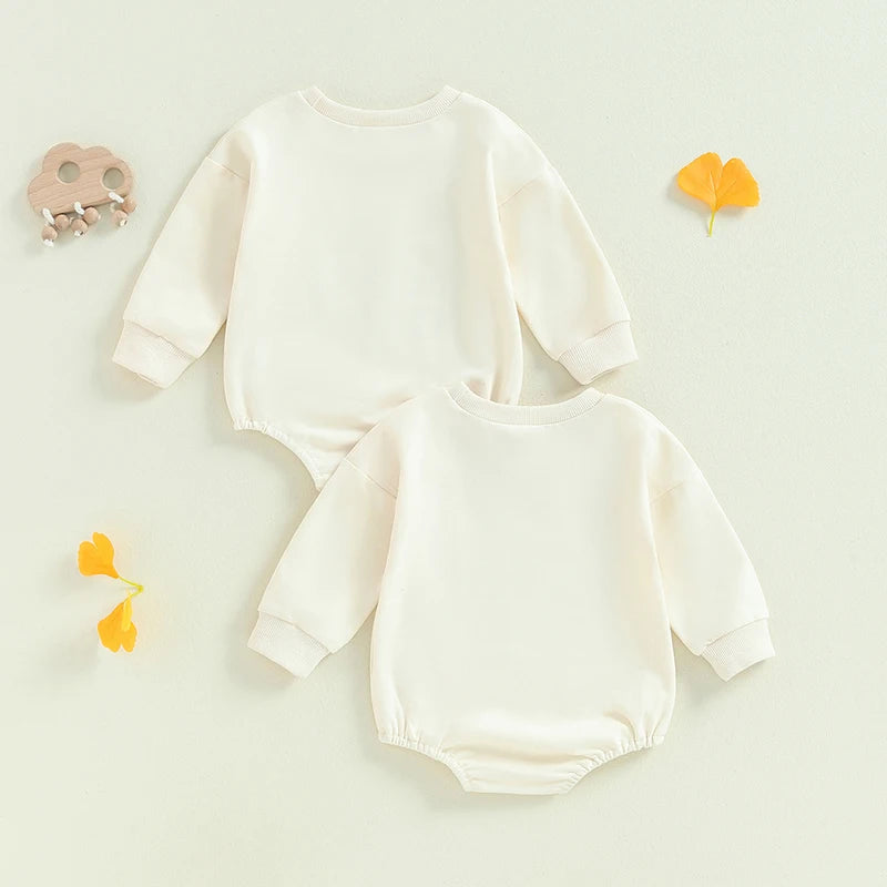 Rainbow Letter Print Long Sleeve Bodysuits