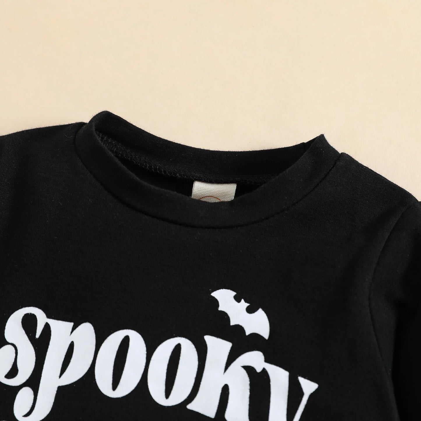 Crew Neck Letters/Skeleton Print T-shirt with Pants