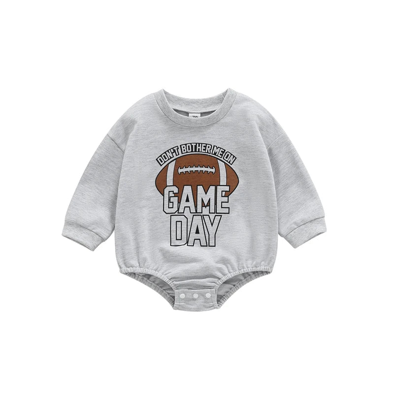 Rugby Letters Print Long Sleeve Bodysuit