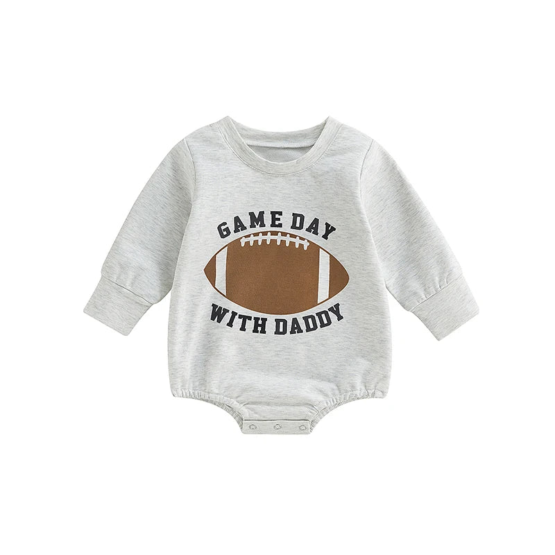Rugby Letters Print Long Sleeve Bodysuit
