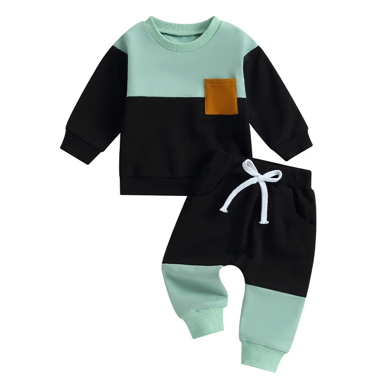Long Sleeve Crew Neck Sweatshirt Sweatpants Clothes