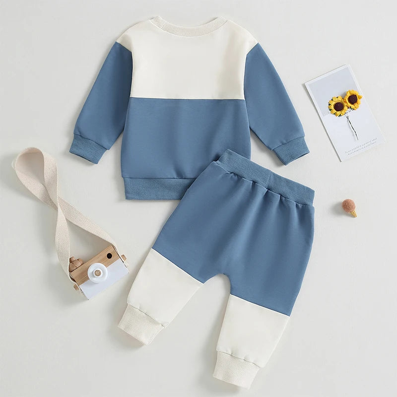 Long Sleeve Crew Neck Sweatshirt Sweatpants Clothes