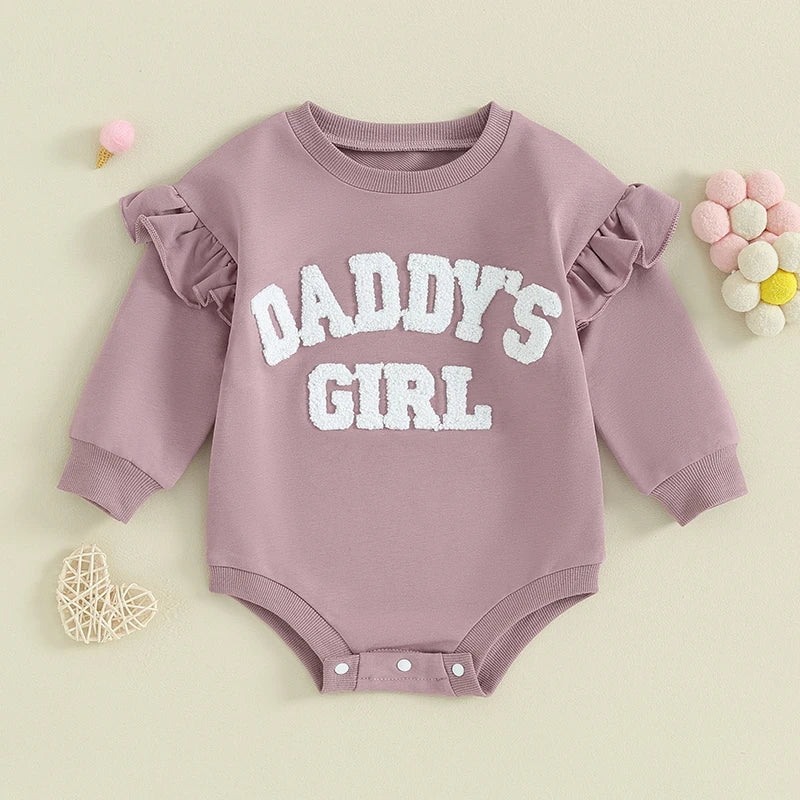 Ruffle Long Sleeve Sweatshirt Bodysuit