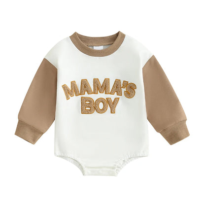 Letter Pattern Long Sleeve Bodysuit