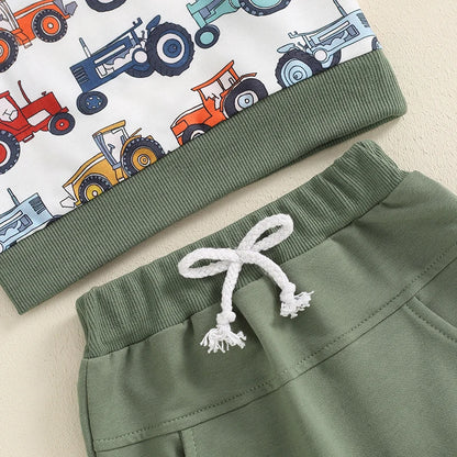 Print Sweatshirt with Elastic Waist Sweatpants
