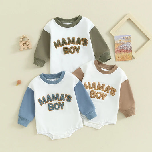 Letter Pattern Long Sleeve Bodysuit