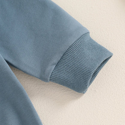 Round Neck Long Sleeve Toddler Fall Bodysuits