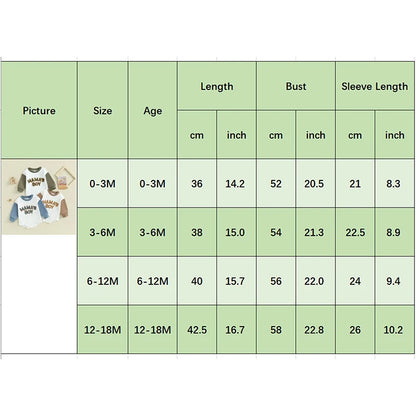 Letter Pattern Long Sleeve Bodysuit